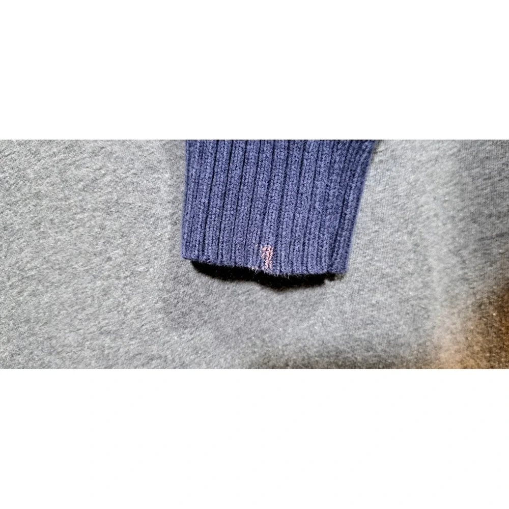 IZOD‎ Mens Navy Blue Cable Knit 1/4 Zip Sweater Size Medium Cotton